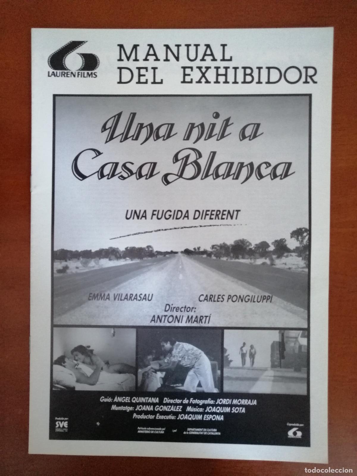 Cine: G11164 UNA NIT A CASA BLANCA-LIBRO 8 PAGINAS-EN CATALAN