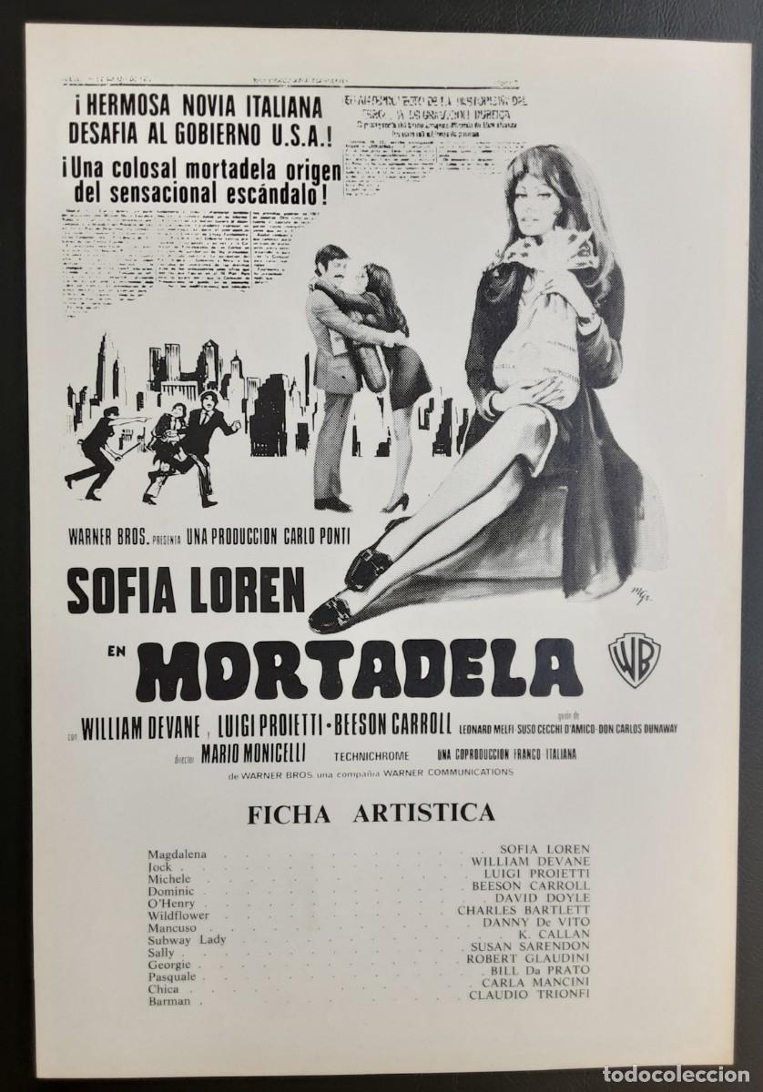 Cine: MORTADELA, SOFIA LOREN, WILLIAM DEVANE. - Foto 1