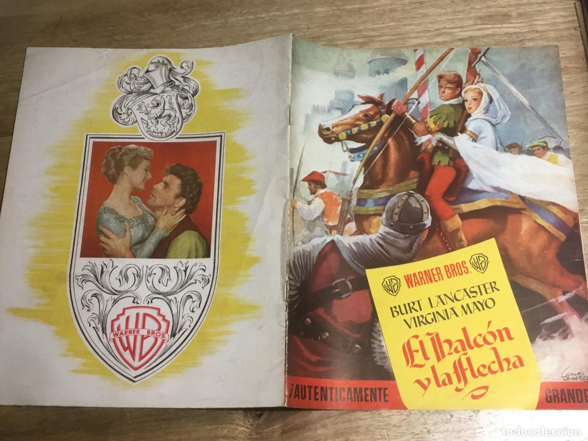 Cinema: el halcon y la flecha burt lancaster virginia mayo guia publicitaria original estreno