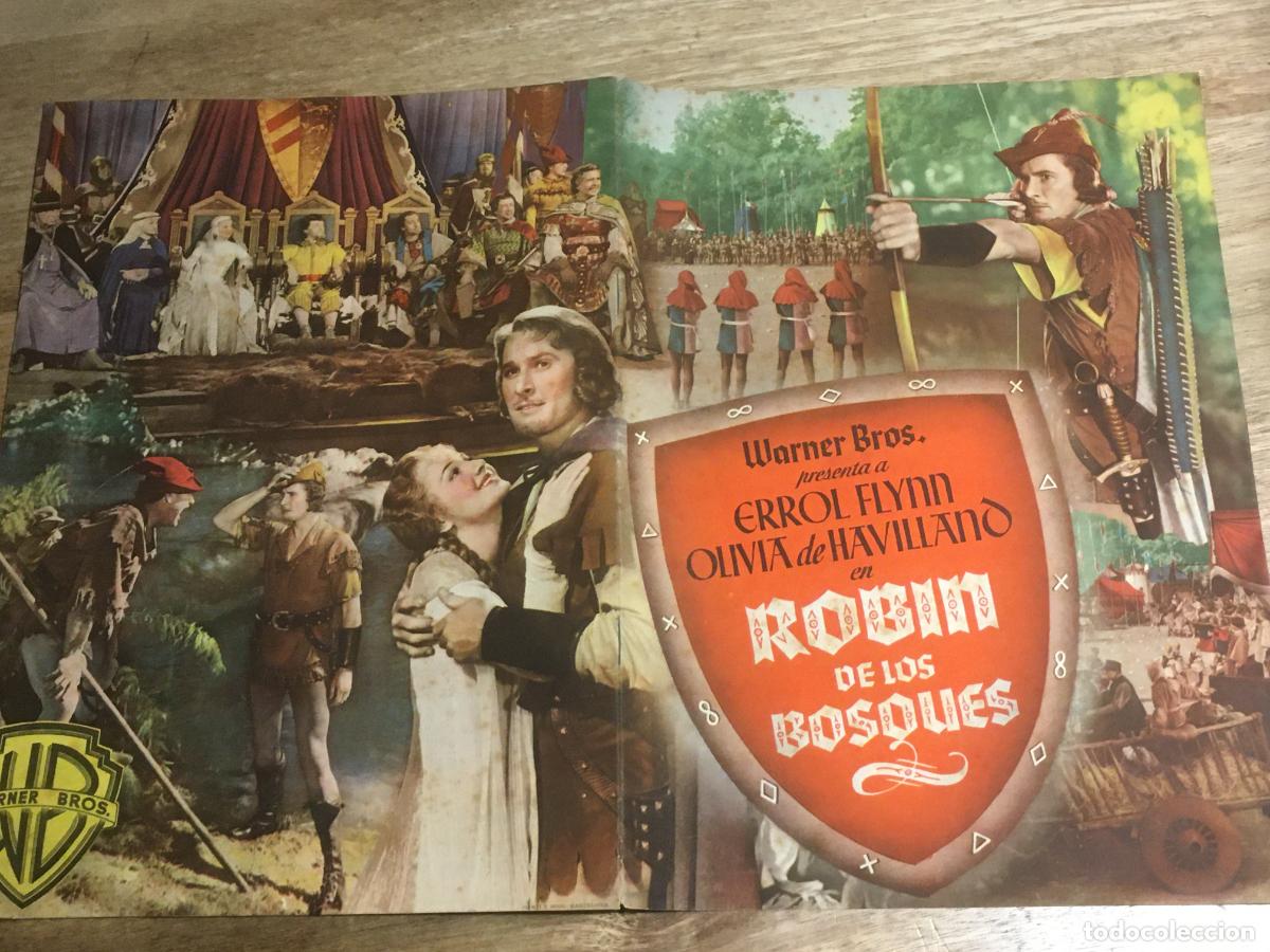 Cinema: robin de los bosques errol flynn olivia de havilland guia publicitaria original estreno