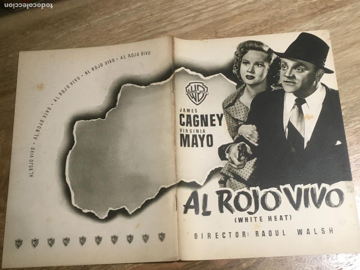 Cinema: al rojo vivo james cagney virginia mayo guia publicitaria original estreno