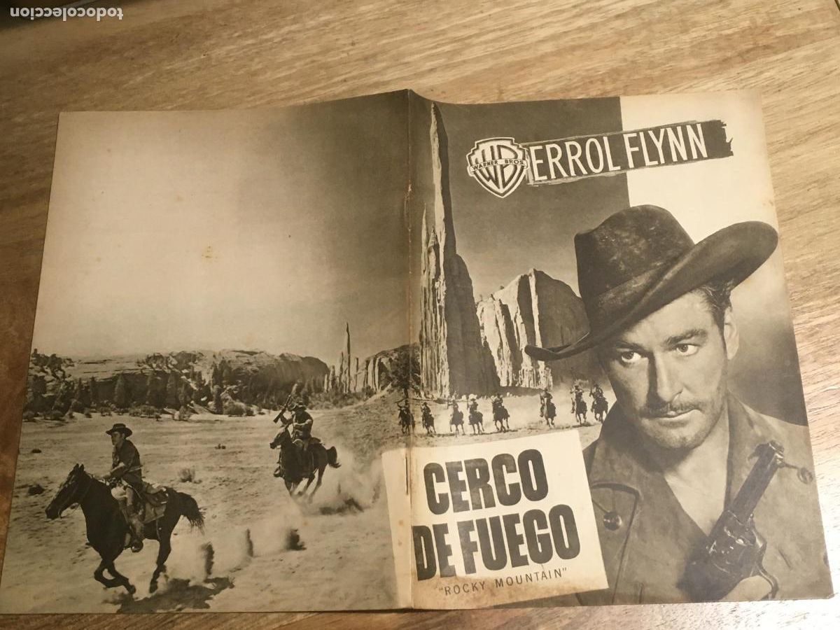 Kino: cerco de fuego errol flynn guia publicitaria original estreno