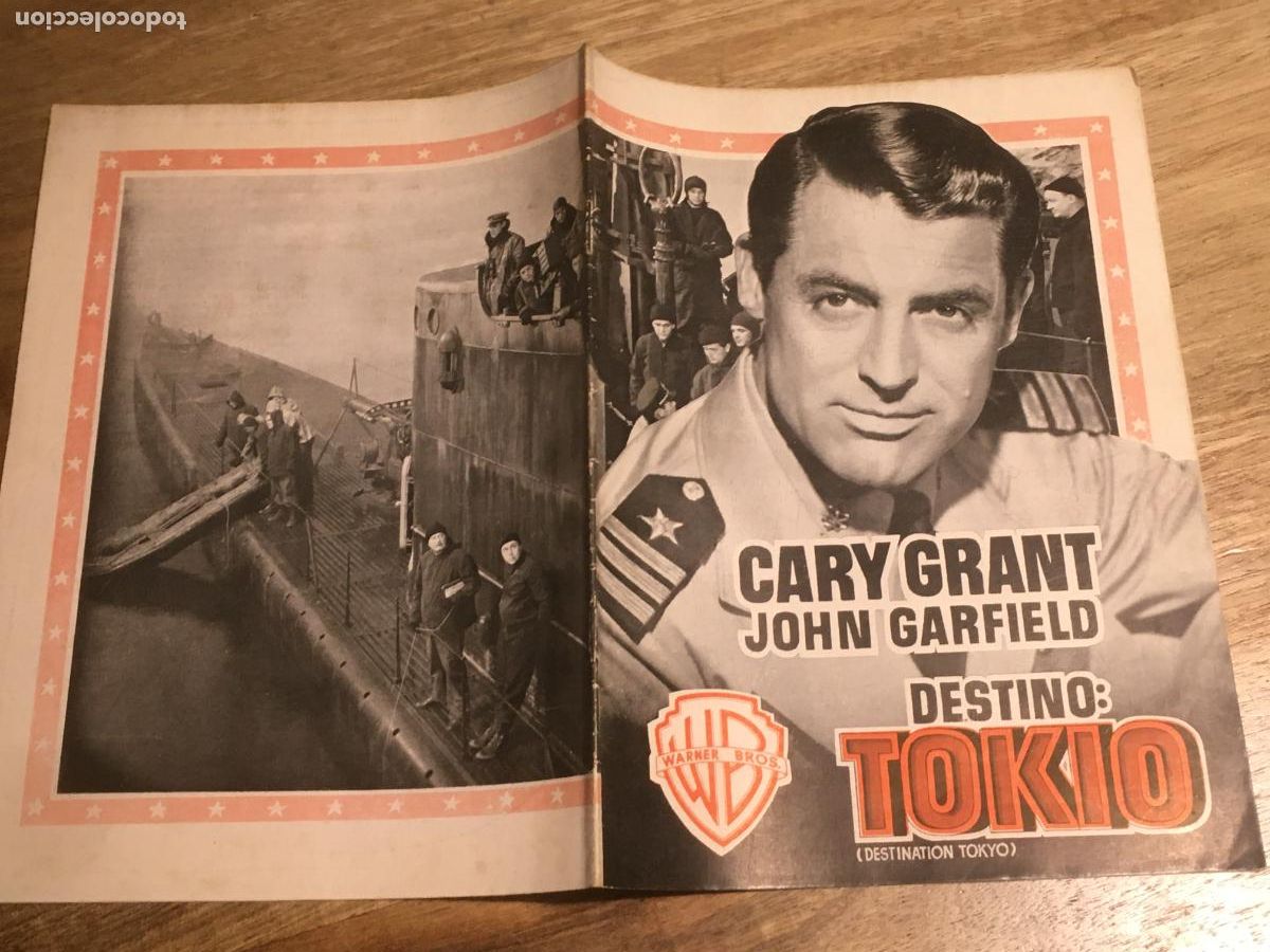 Kino: destino tokyo cary grant guia publicitaria original estreno