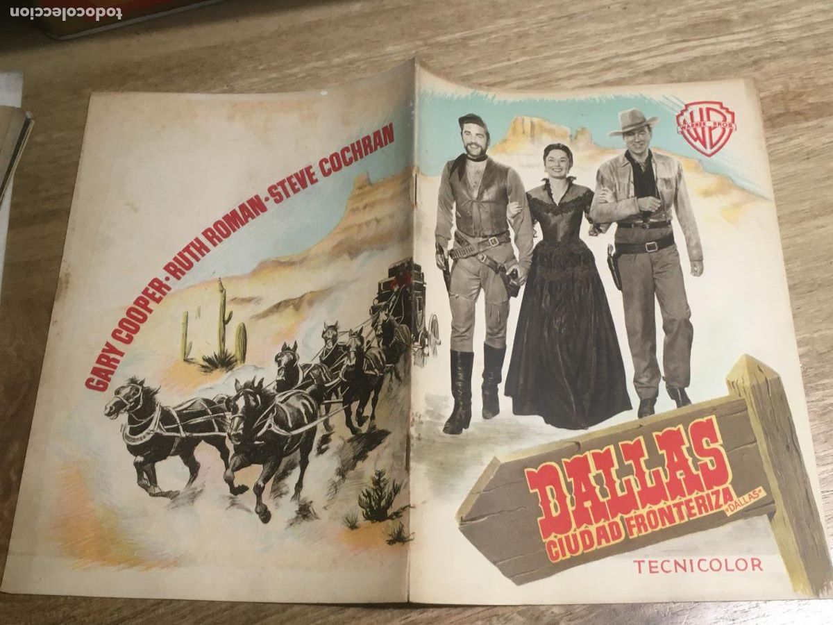 Kino: dallas ciudad fronteriza gary cooper guia publicitaria original estreno