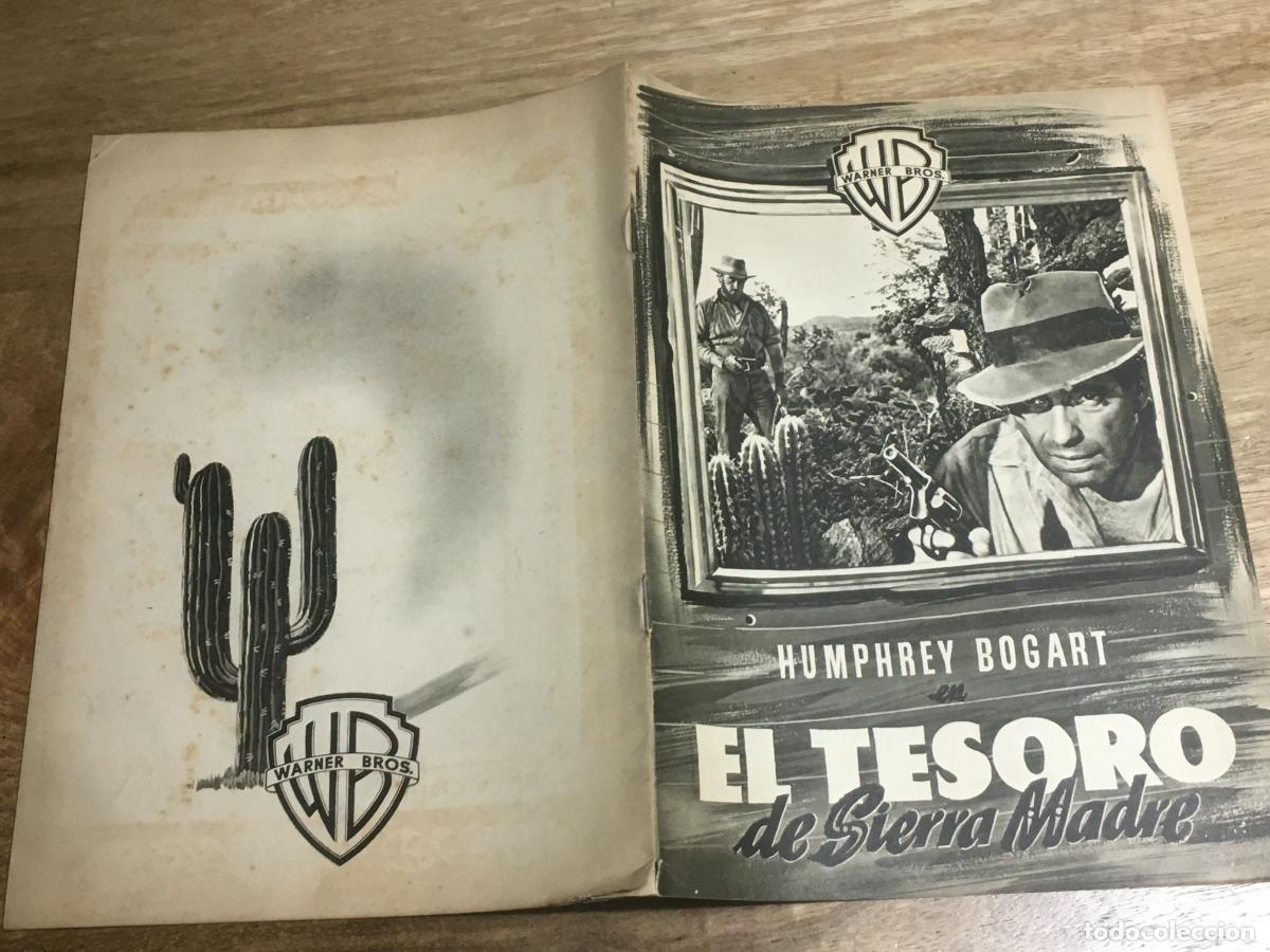 Cine: el tesoro de sierra madre humphrey bogart guia publicitaria original estreno