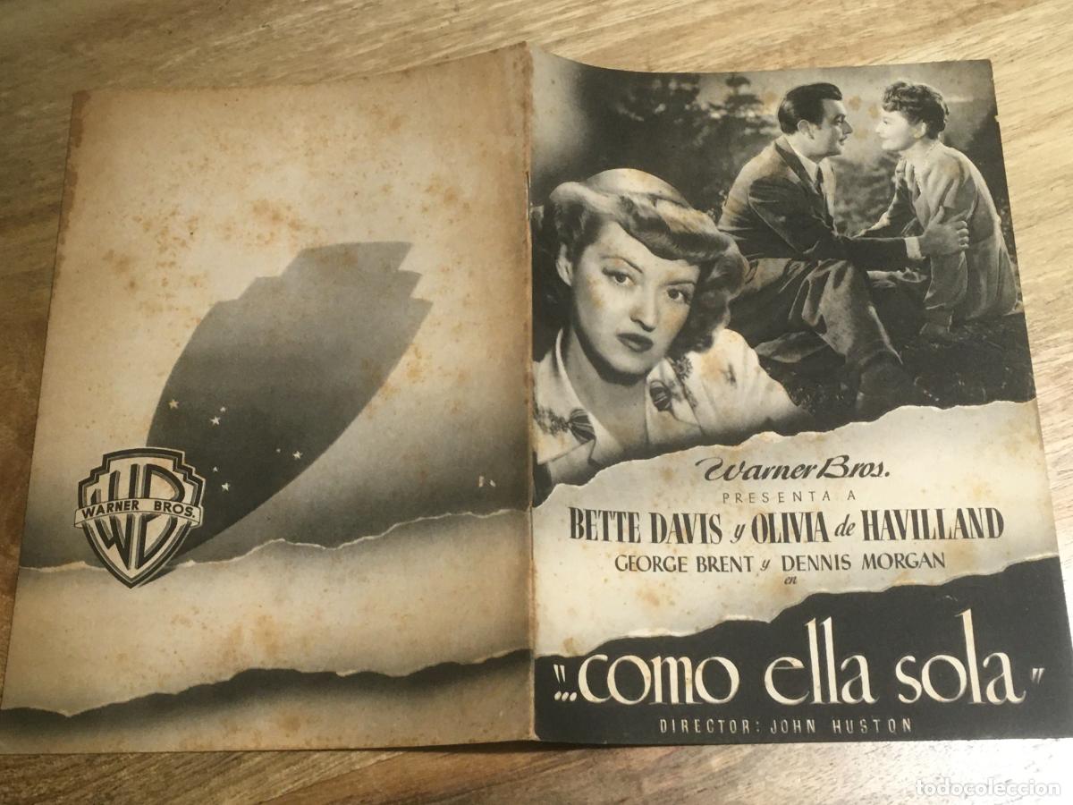 Cinema: como ella sola bette davis guia publicitaria original estreno