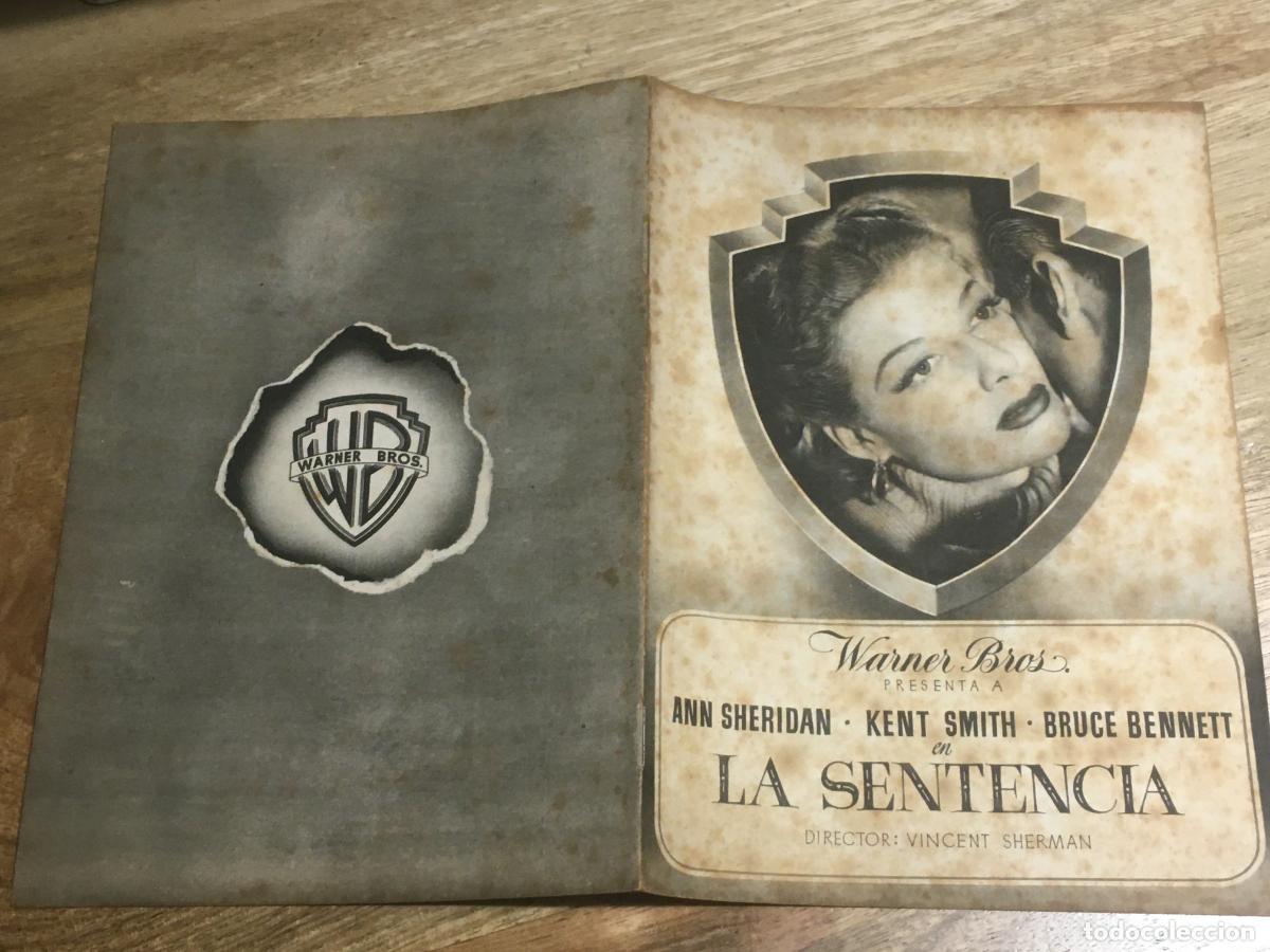 Cin&eacute;ma: la sentencia ann sheridan guia publicitaria original estreno