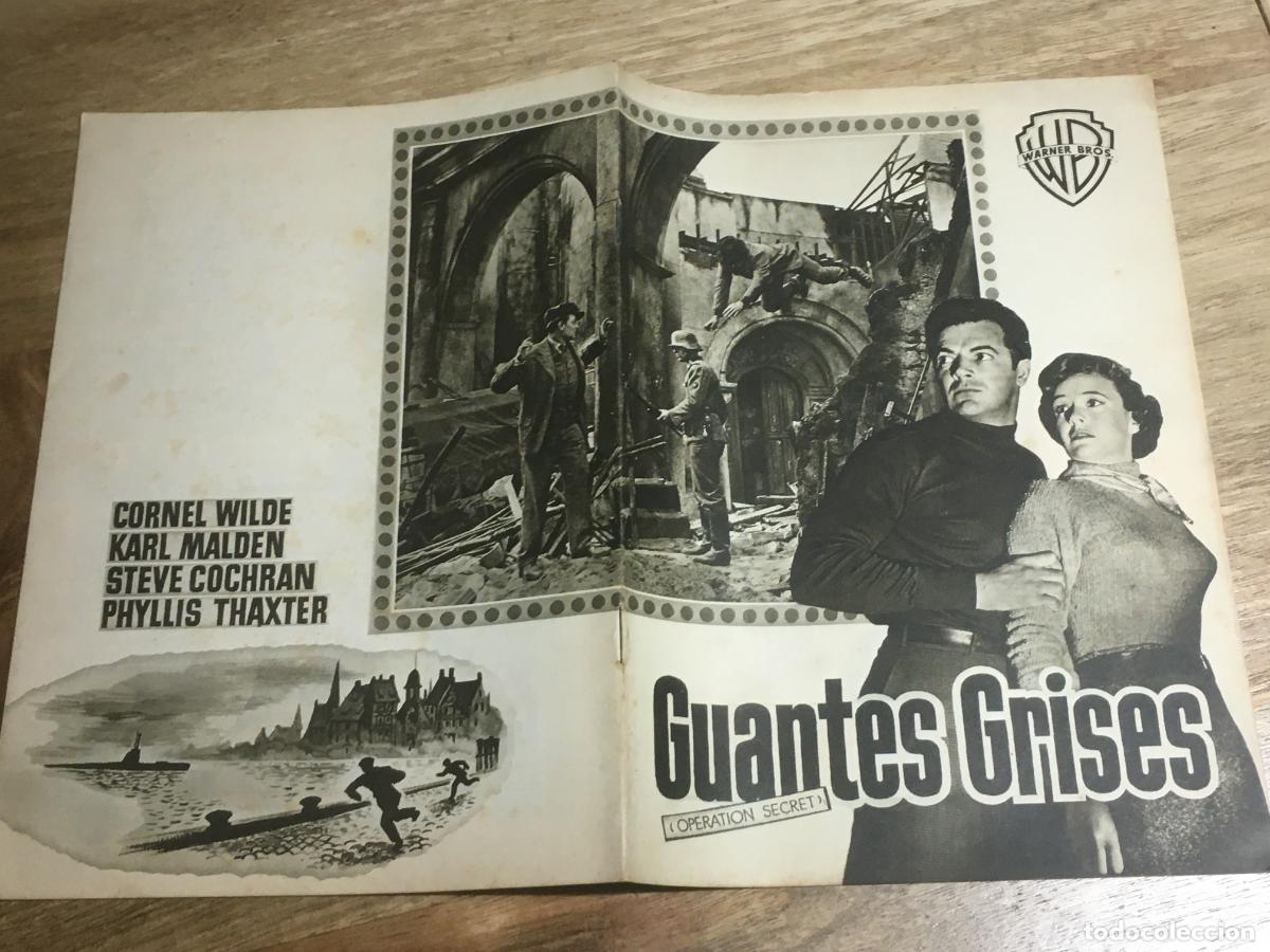 Cinema: guantes grises cornel wilde karl malden guia publicitaria original estreno
