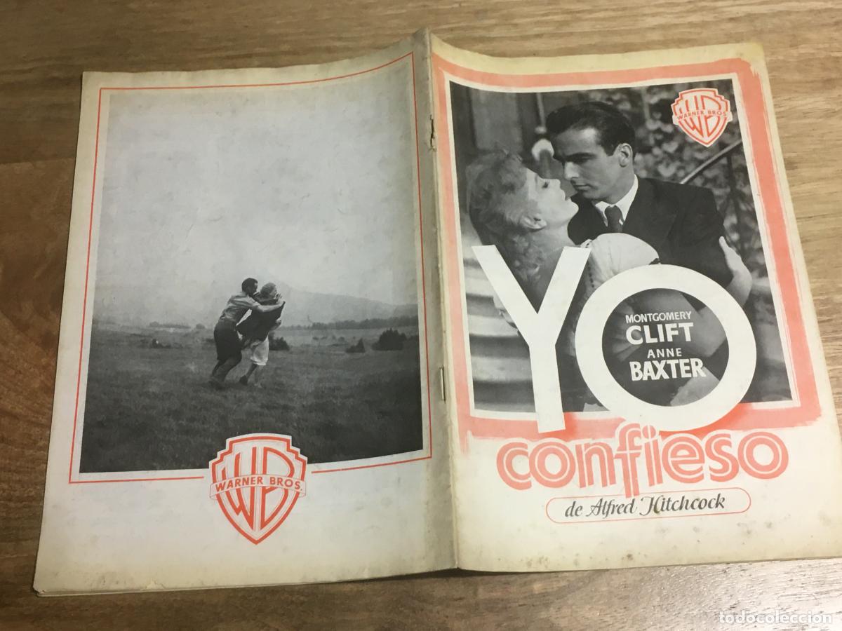 Cinema: yo confieso montgomery clift anne baxter hitchcock guia publicitaria original estreno