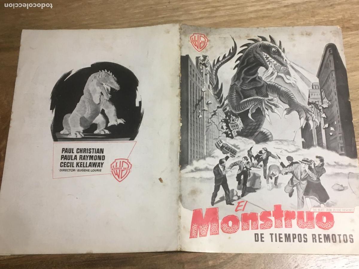 Cinema: el monstruo de tiempos remotos guia publicitaria original estreno