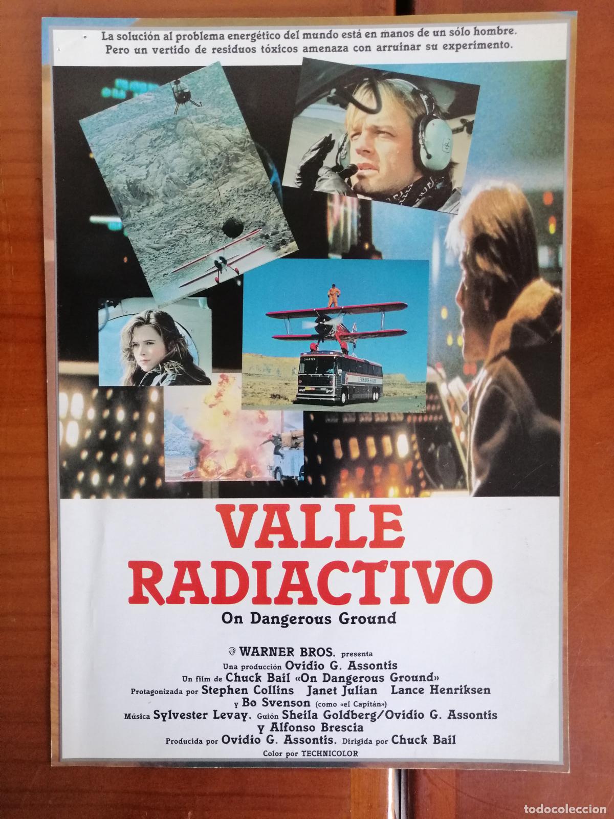 Cine: G11251 VALLE RADIOACTIVO (ON DANGEROUS GROUND)-SENCILLO-EN EL REVERSO ANUNCIAN TRES PELICULAS