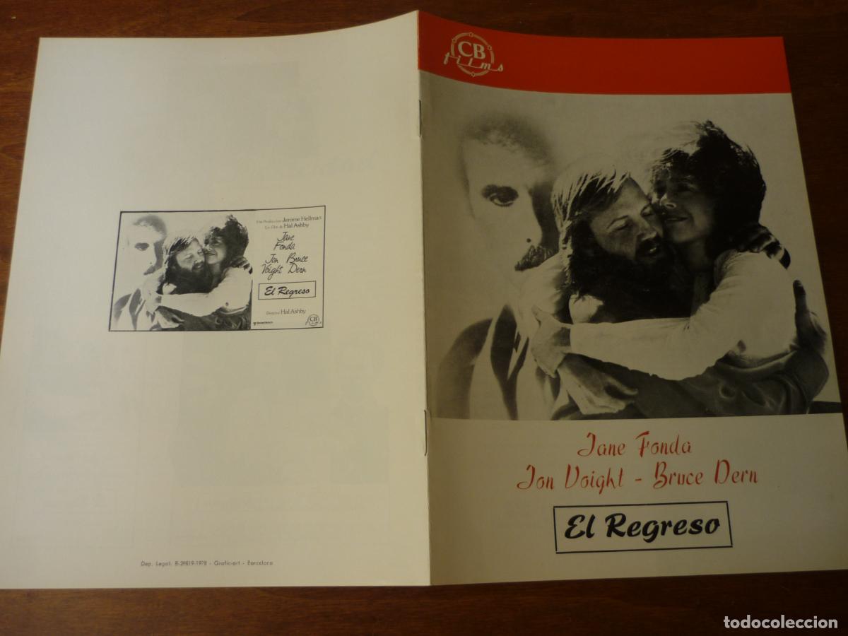 Cine: el regreso coming home - guia publicitaria original - jane fonda bruce dern - hal ashby