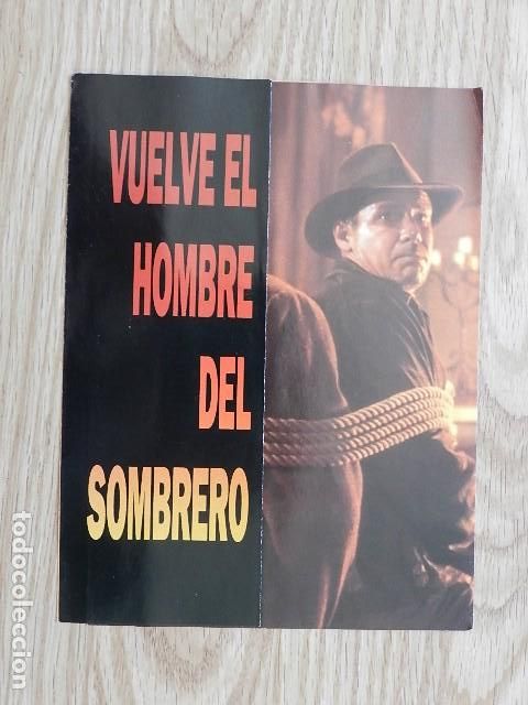Cine: Indiana Jones y la &uacute;ltima cruzada Folleto publicitario tr&iacute;ptico Vuelve el hombre del sombrero