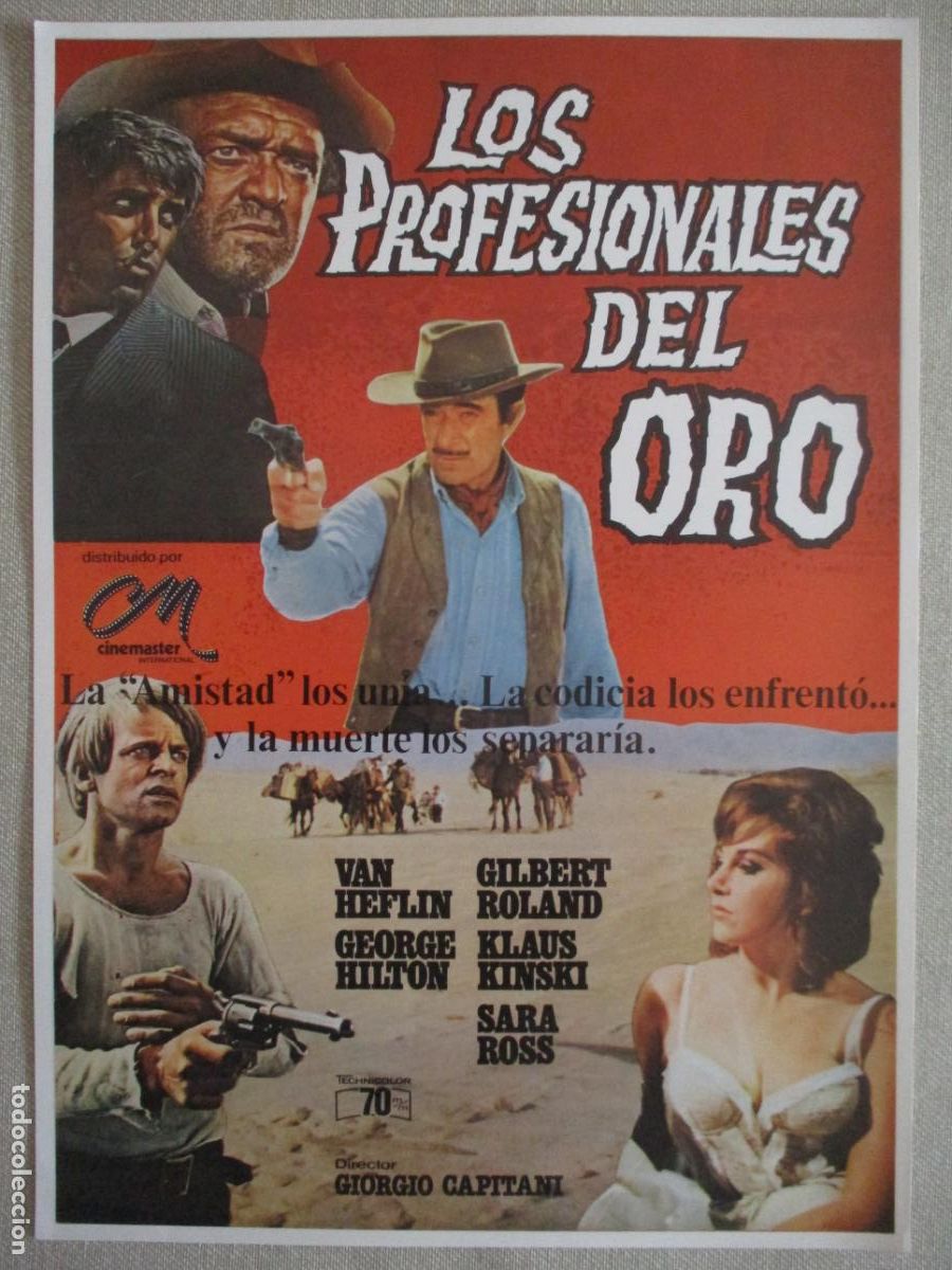 Cin&eacute;ma: LOS PROFESIONALES DEL ORO. GUIA ORIGINAL ESTRENO. PEDIDO MINIMO EN GUIAS 10 EUROS.