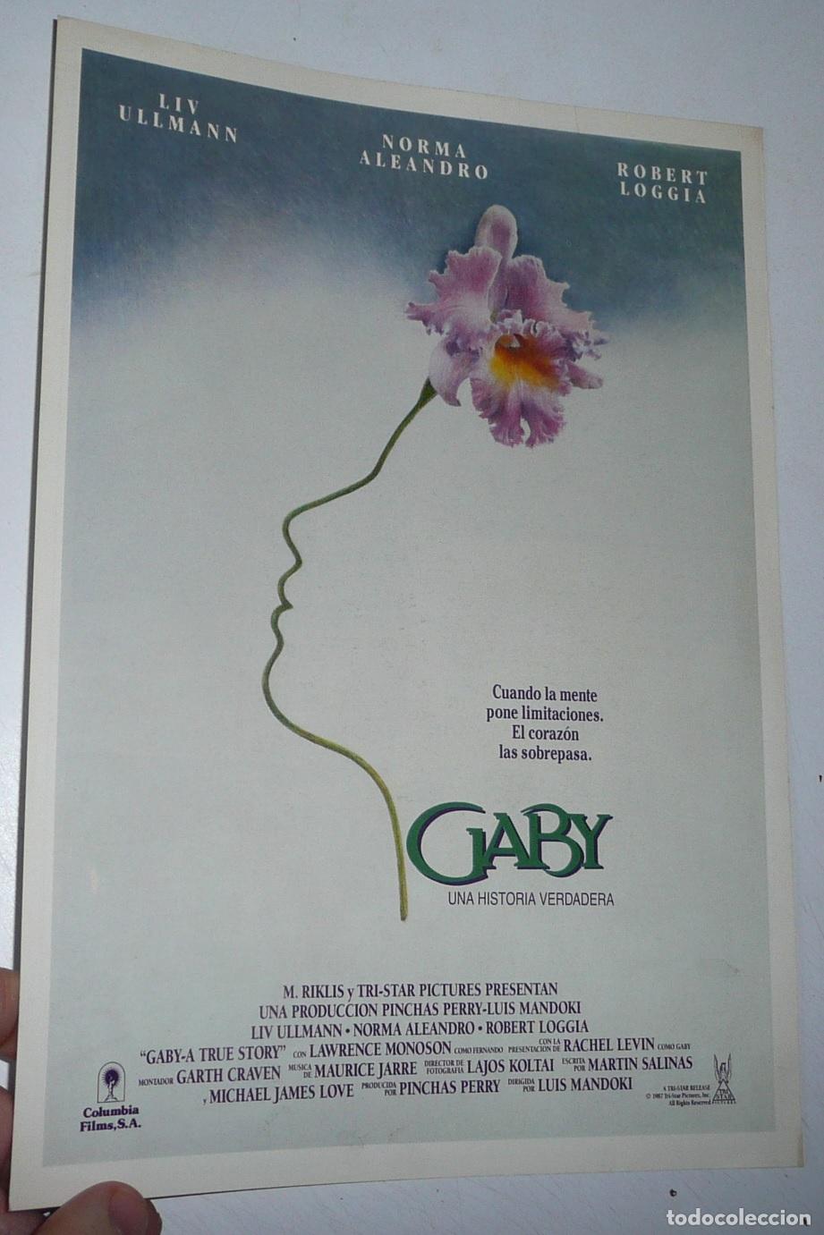 Cine: Gaby, una historia verdadera (Luis Mandoki, 1987) Liv Ullmann, Norma Aleandro, Robert Loggia