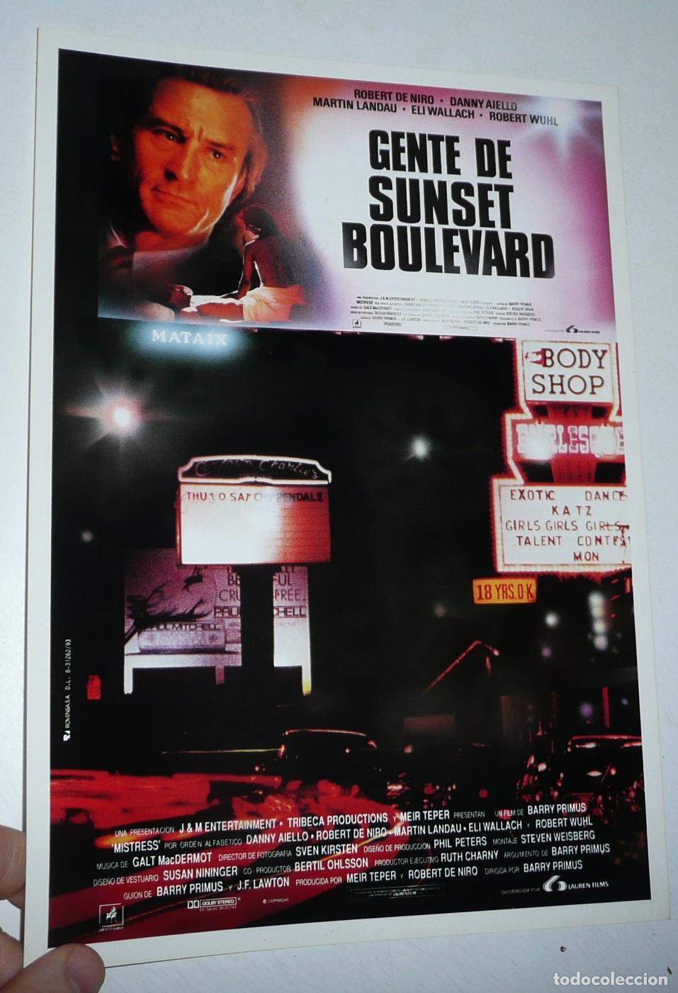 Cine: Gente de Sunset Boulevard (Barry Primus, 1992) Robert De Niro, Danny Aiello, Martin Landau