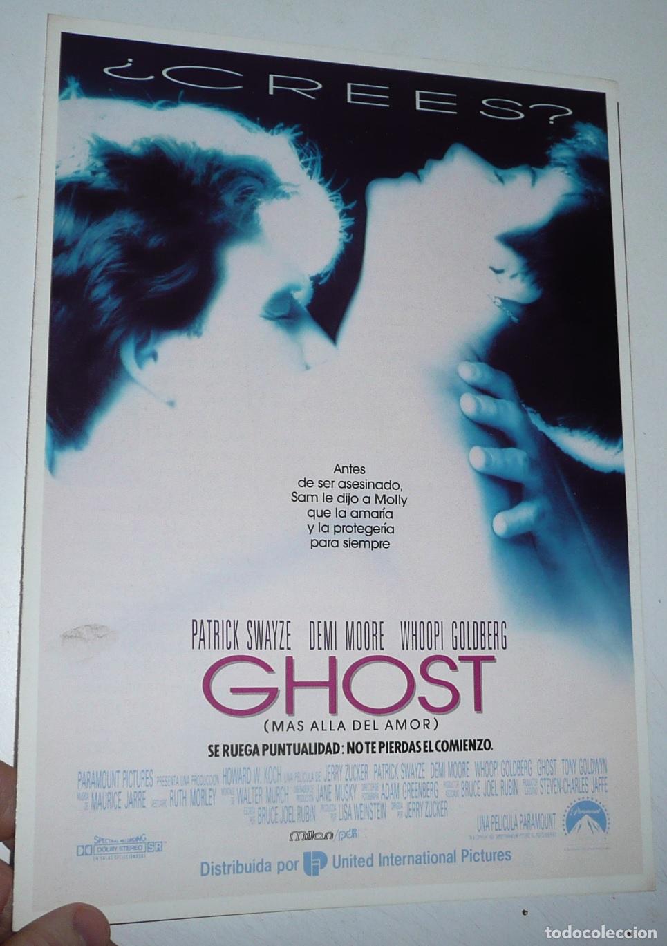 Cine: Ghost (M&aacute;s all&aacute; del amor) (Jerry Zucker, 1990) Patrick Swayze, Demi Moore, Whoopi Goldberg