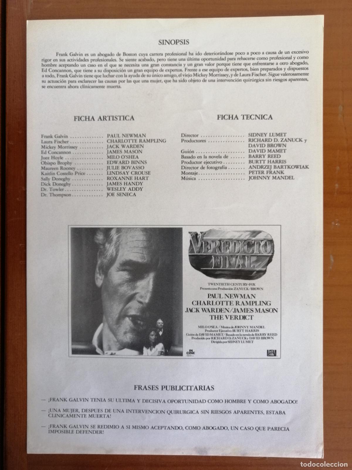 Cine: G11301 VEREDICTO FINAL-SENCILLO - Foto 2