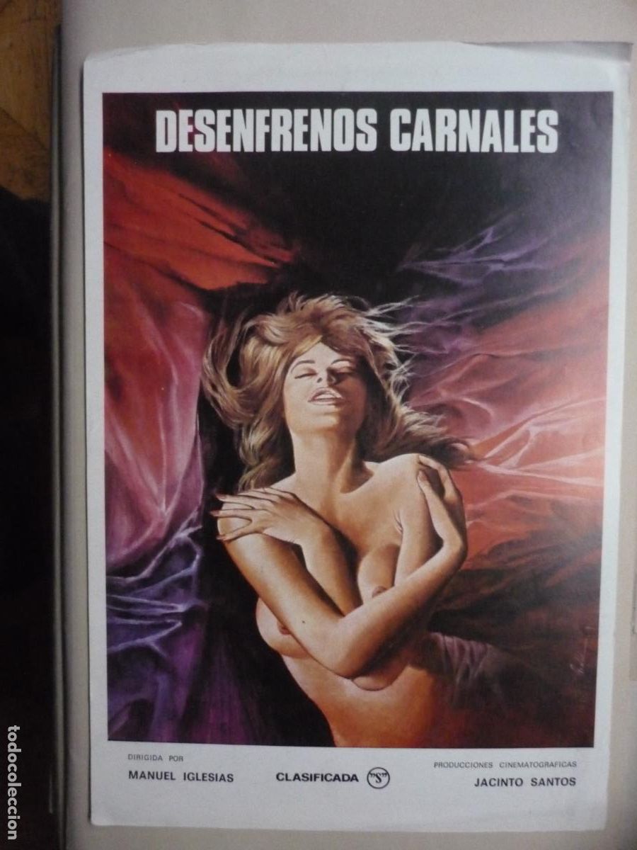 Cine: desenfrenos carnales - guia publicitaria original - miguel iglesias Rosana Caskan clasificada s