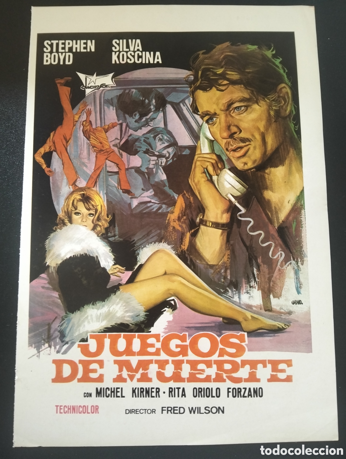 Cinema: juegos de muerte sylva koscina GUIA CINE ORIGINAL CA66