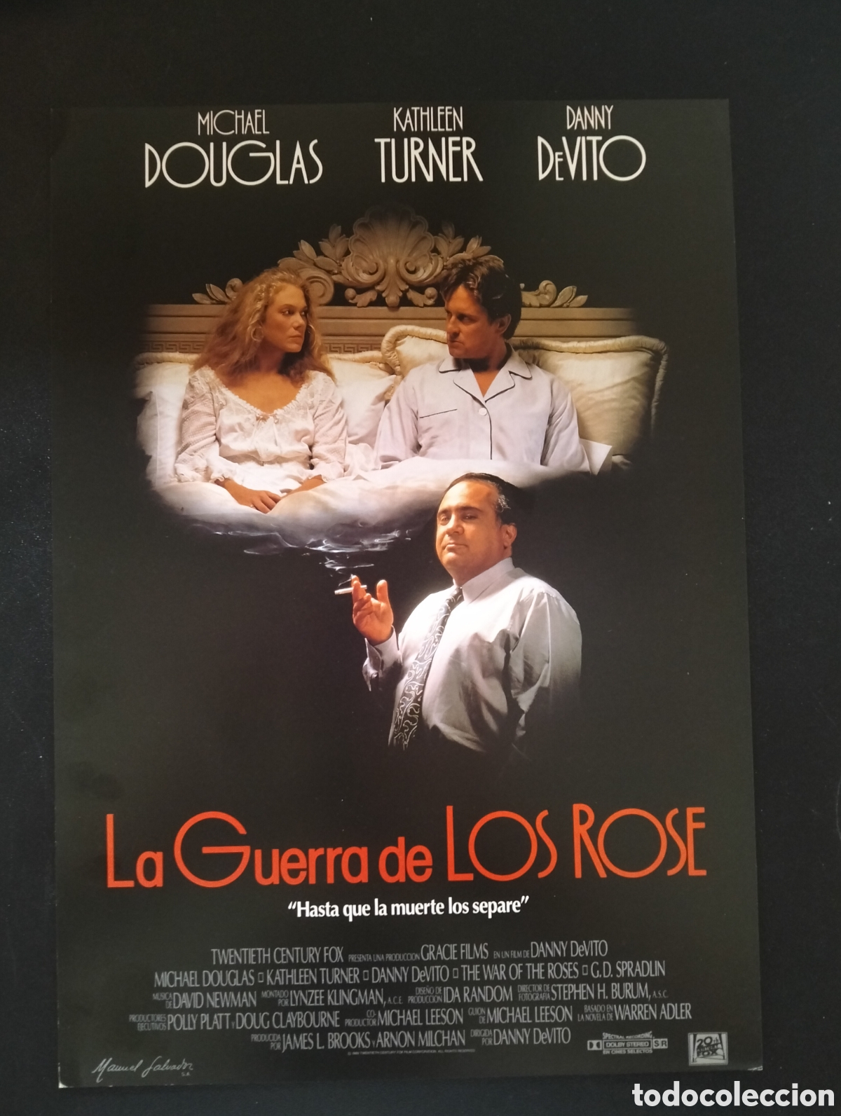 Cine: LA GUERRA DE LOS ROSE DANNY DE VITO MICHAEL DOUGLAS KATHLEEN TURNER GUIA CINE ORIGINAL CA68