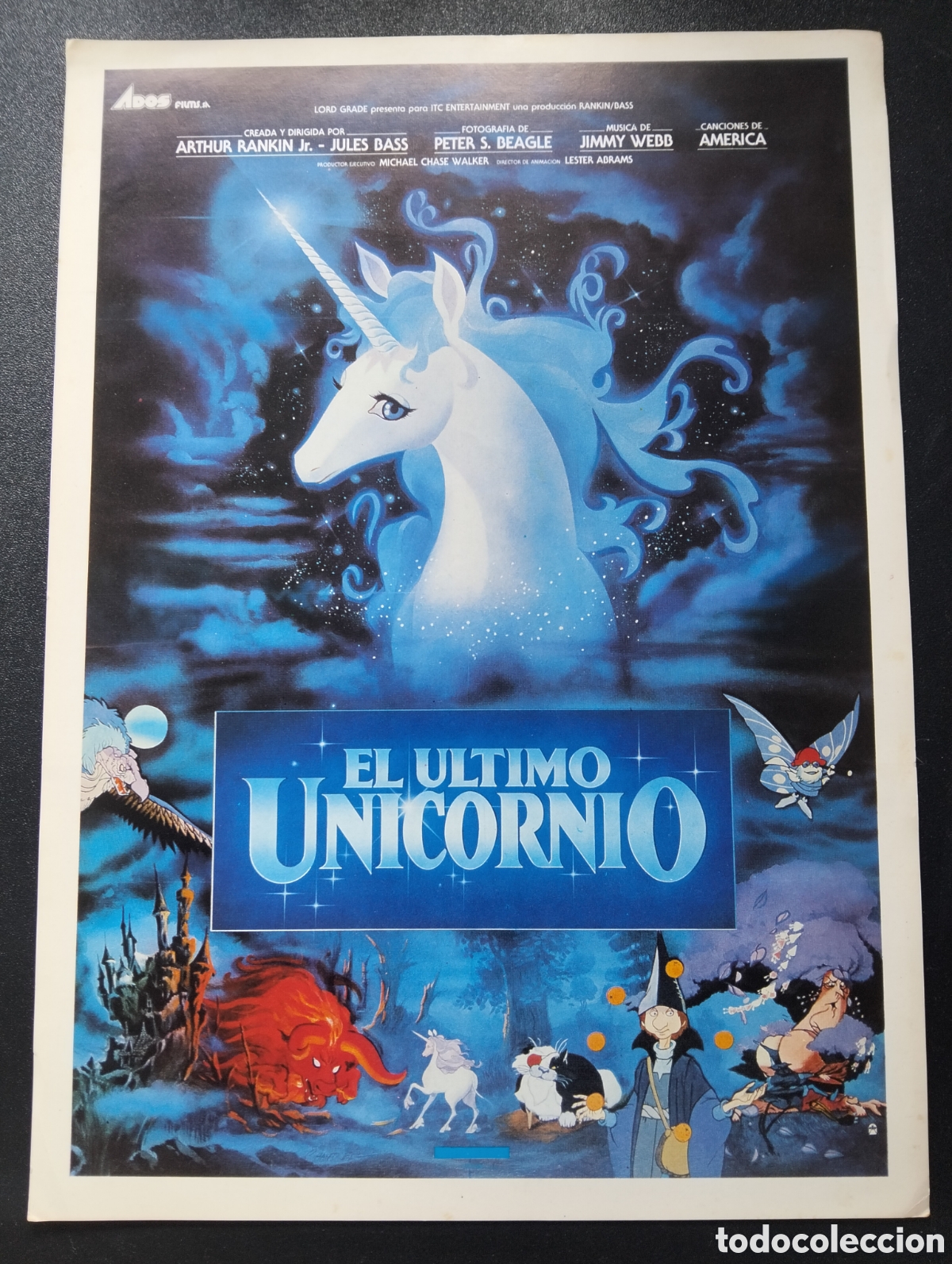 Cine: EL ULTIMO UNICORNIO ARTHUR RANKIN JR JULE BASS PETER S. BEAGLE - GUIA CINE ORIGINAL CA67