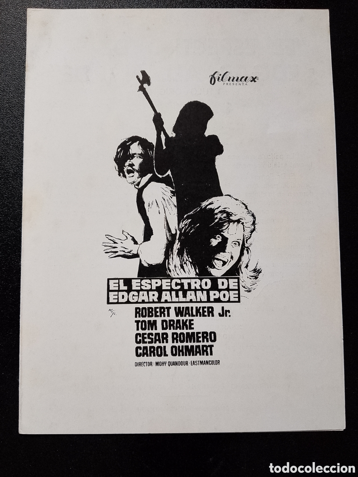 Cine: EL ESPECTRO DE EDGAR ALLAN POE ROBERT WALKER JR TOM DRAKE - GUIA CINE ORIGINAL CA71