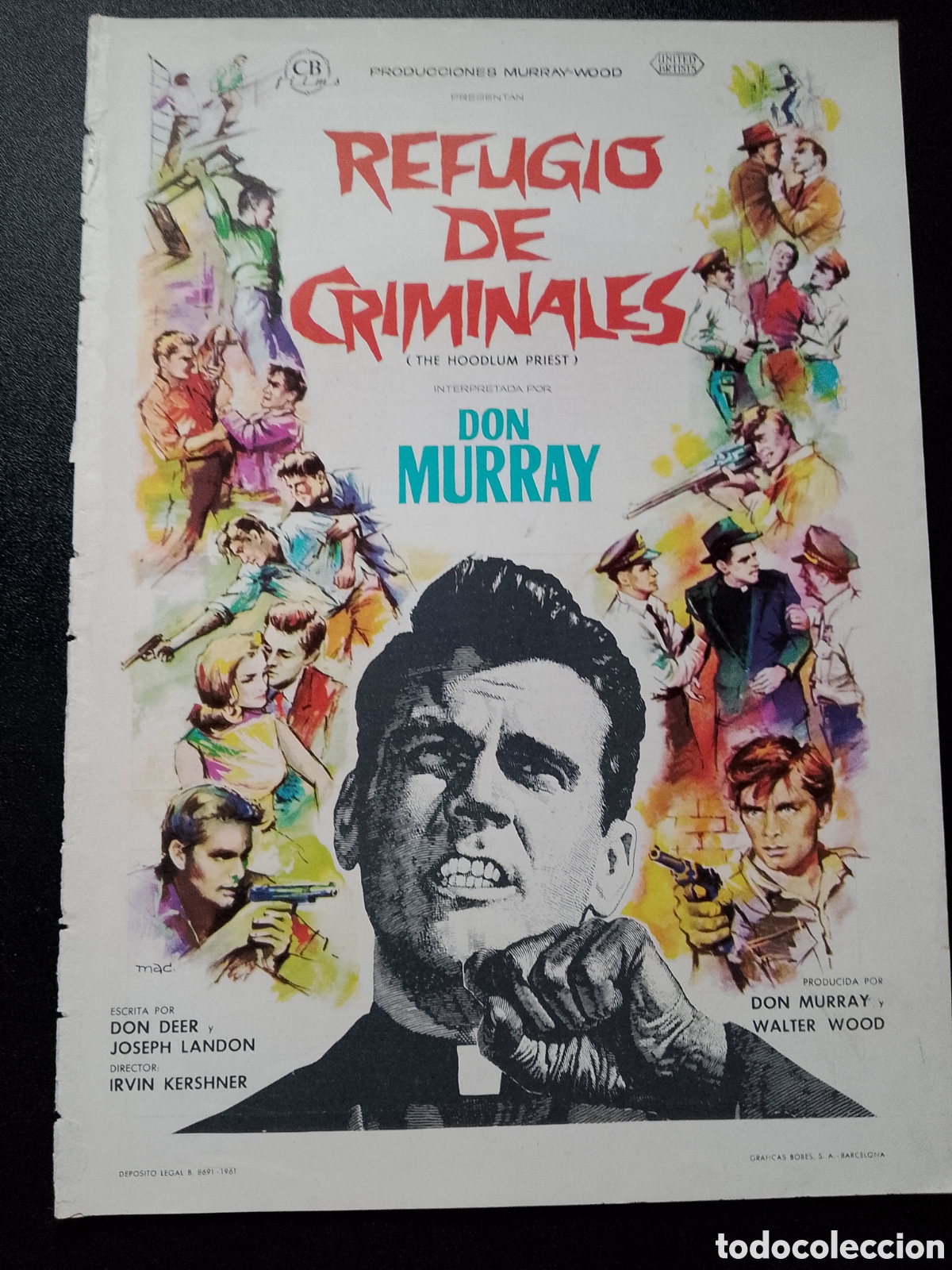 Cine: REFUGIO DE CRIMINALES - DON MURRAY - IRVIN KERSHNER - GUIA CINE ORIGINAL CA71