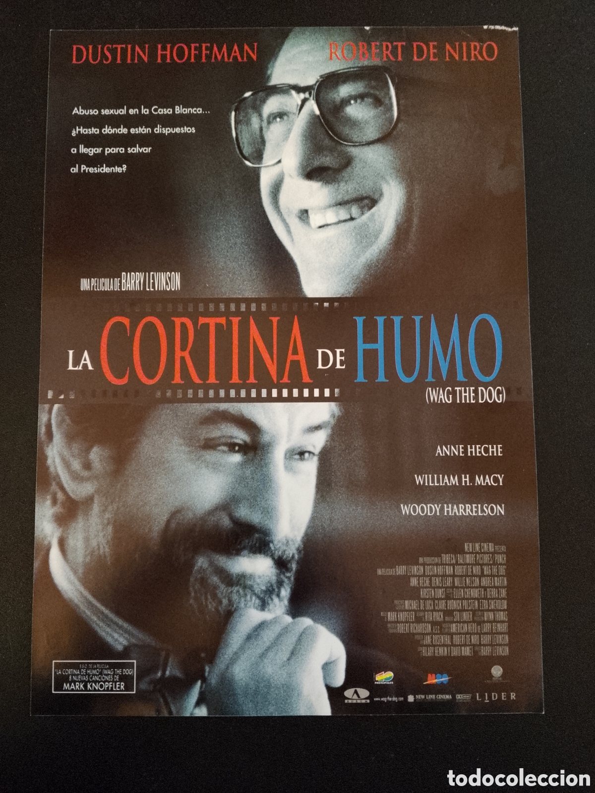 Cine: LA CORTINA DE HUMO ROBERT DE NIRO DUSTIN HOFFMAN - GUIA CINE ORIGINAL CA24