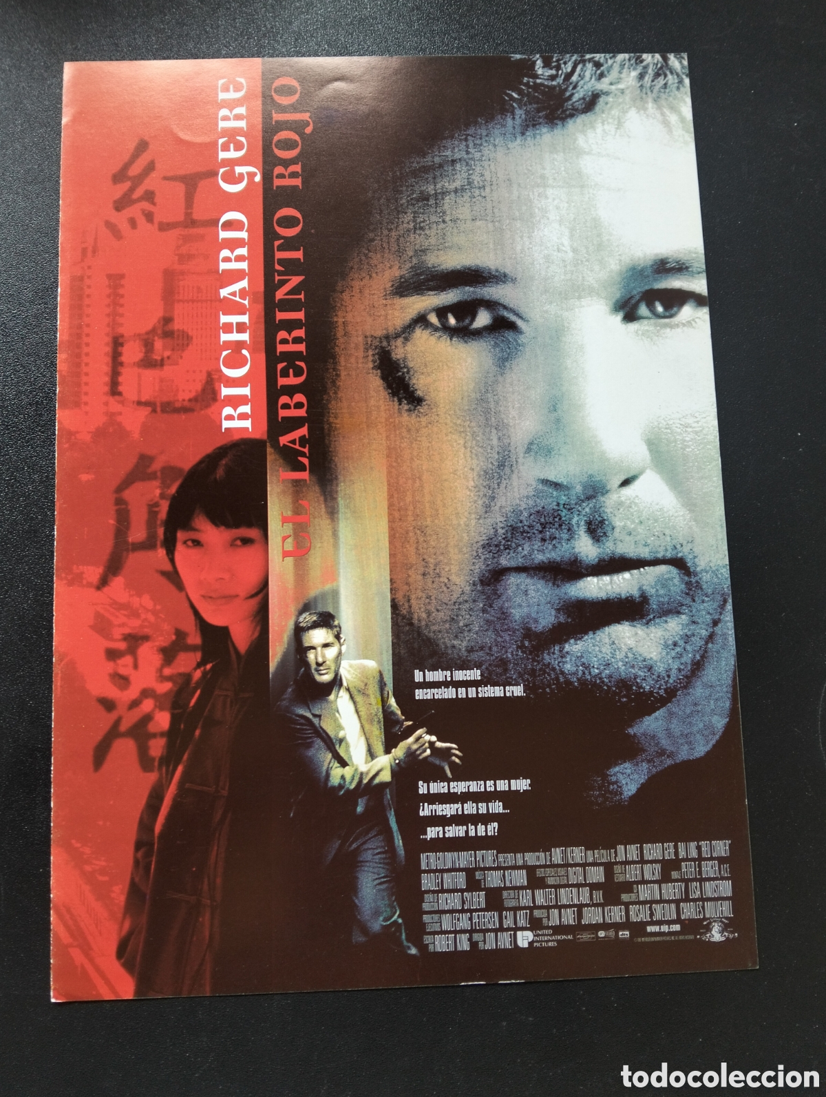 Cine: El Laberinto rojo - Richard Gere, Bai Ling, Byron Mann, Jon Avnet GUIA CINE ORIGINAL CA72
