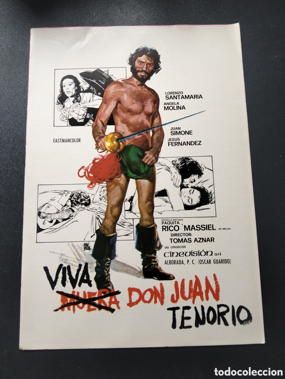 Cine: VIVA DON JUAN TENORIO - LORENZO SANTAMARIA ANGELA MOLINA GUIA CINE ORIGINAL CA70