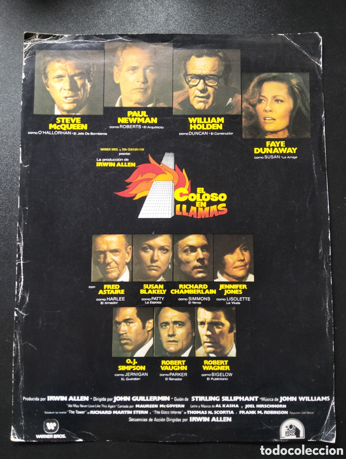 Cine: EL COLOSO EN LLAMAS , STEVE MCQUEEN , PAUL NEWMAN , FRED ASTAIRE GUIA CINE ORIGINAL CA72