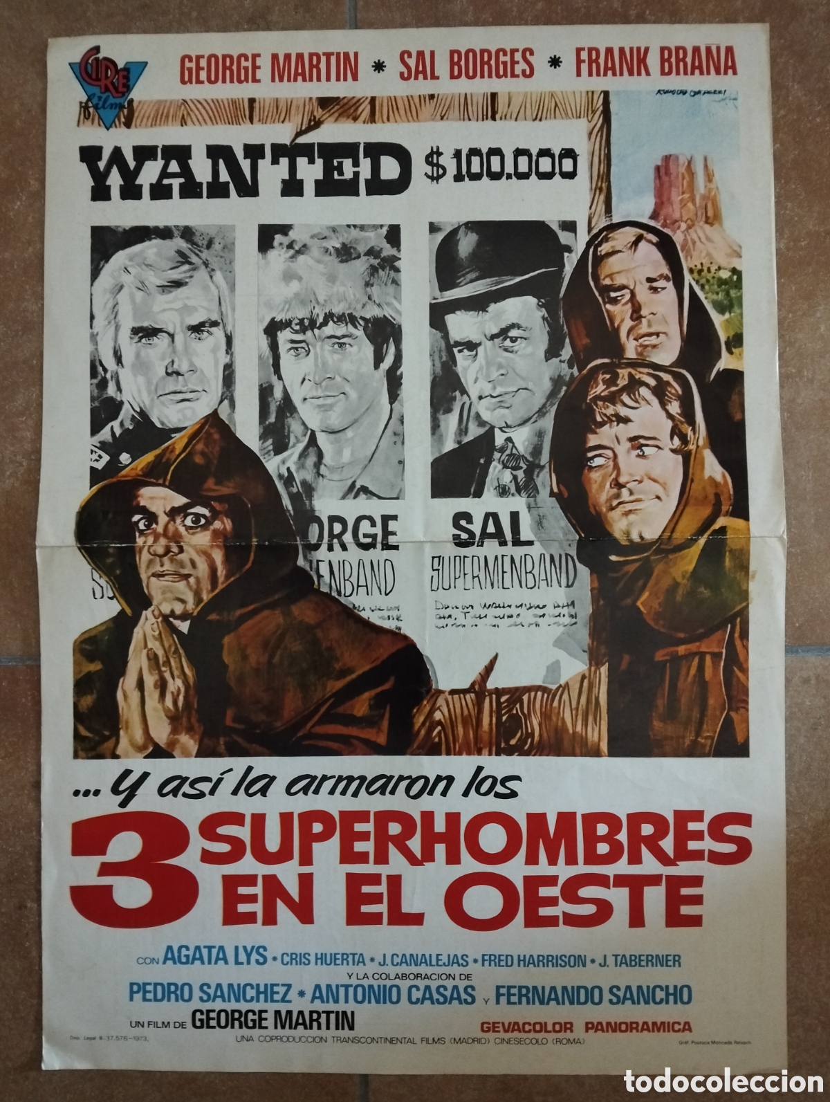 Cine: 3 SUPER HOMBRES EN EL OESTE GEORGE MARTIN AGATA LYS GUIA CINE ORIGINAL CA70