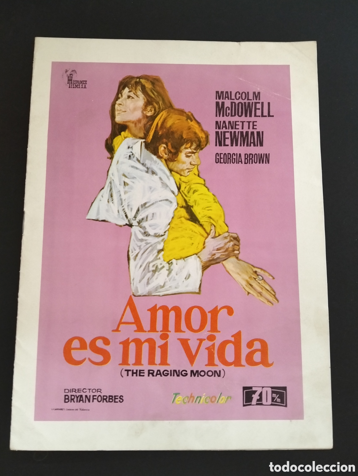 Cine: AMOR ES MI VIDA, MALCOLM McDOWELL, 8 PAG GUIA CINE ORIGINAL CA70