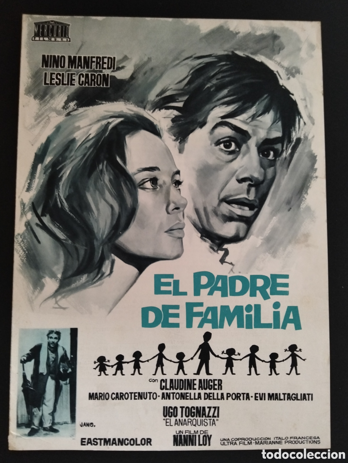 Cine: EL PADRE DE FAMILIA - NINO MANFREDI LESLIE CARON - MERCURIO FILMS GUIA CINE ORIGINAL CA74