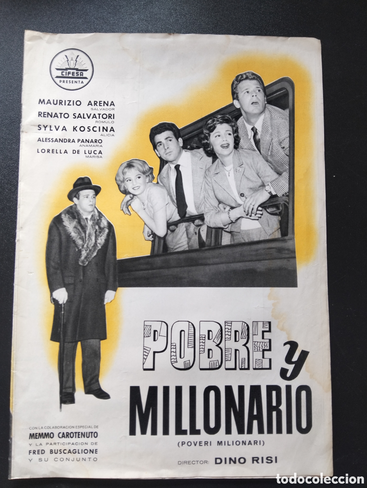 Cine: POBRE Y MILLONARIO , POVERI MILIONARI , DINO RISI GUIA CINE ORIGINAL CA74