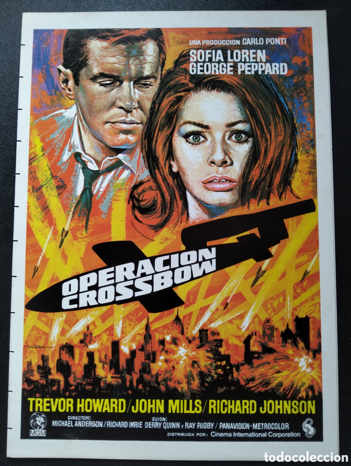 Cine: OPERACI&Oacute;N CROSSBOW SOFIA LOREN GUIA CINE ORIGINAL CA73