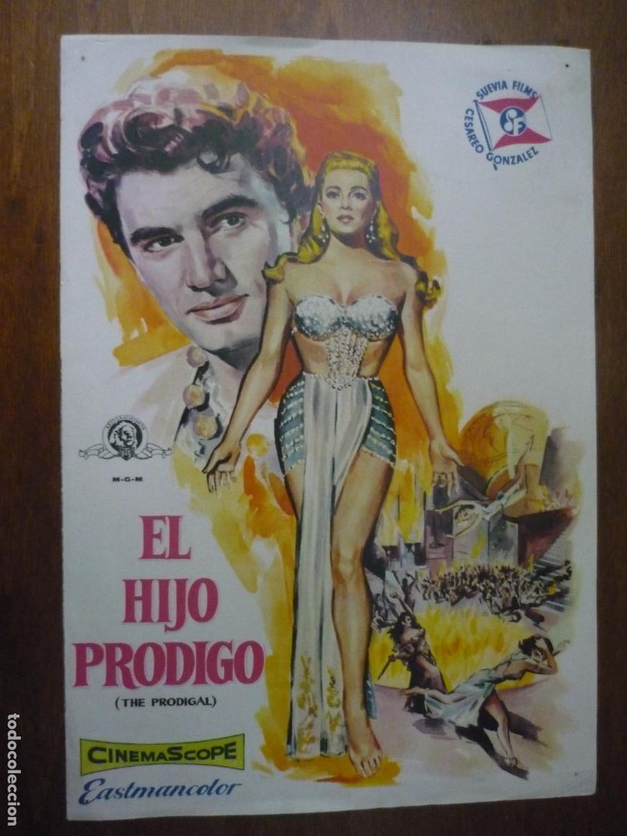 Cine: el hijo prodigo - guia publicitaria original - lana turner edmund purdom richard thorpe