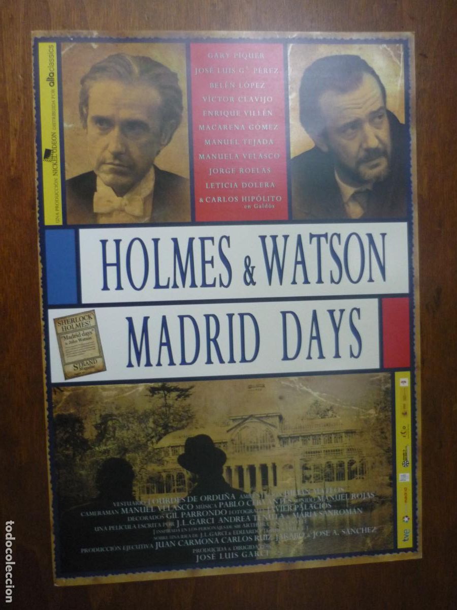 Cine: holmes & watson madrid days - guia publicitaria original - jose luis garci - sherlock holmes