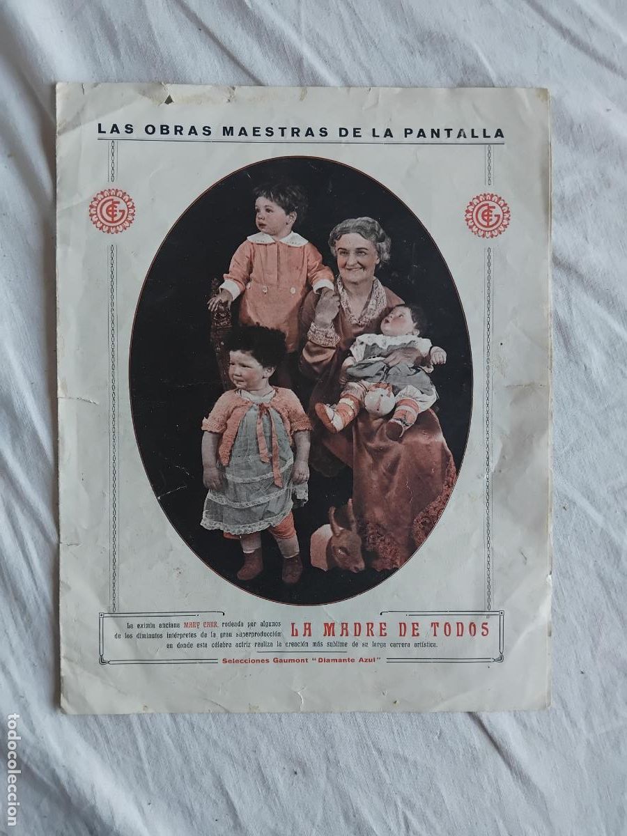 Cine: LA MADRE DE TODOS. GUIA PUBLICITARIA DE LA PELICULA.