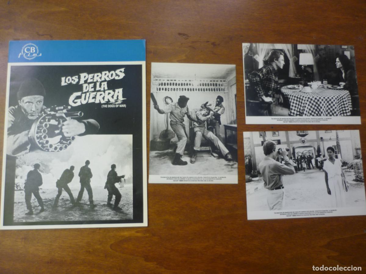 Cine: los perros de la guerra - guia publicitaria original + 3 fotos b/n - christopher walken the war dogs