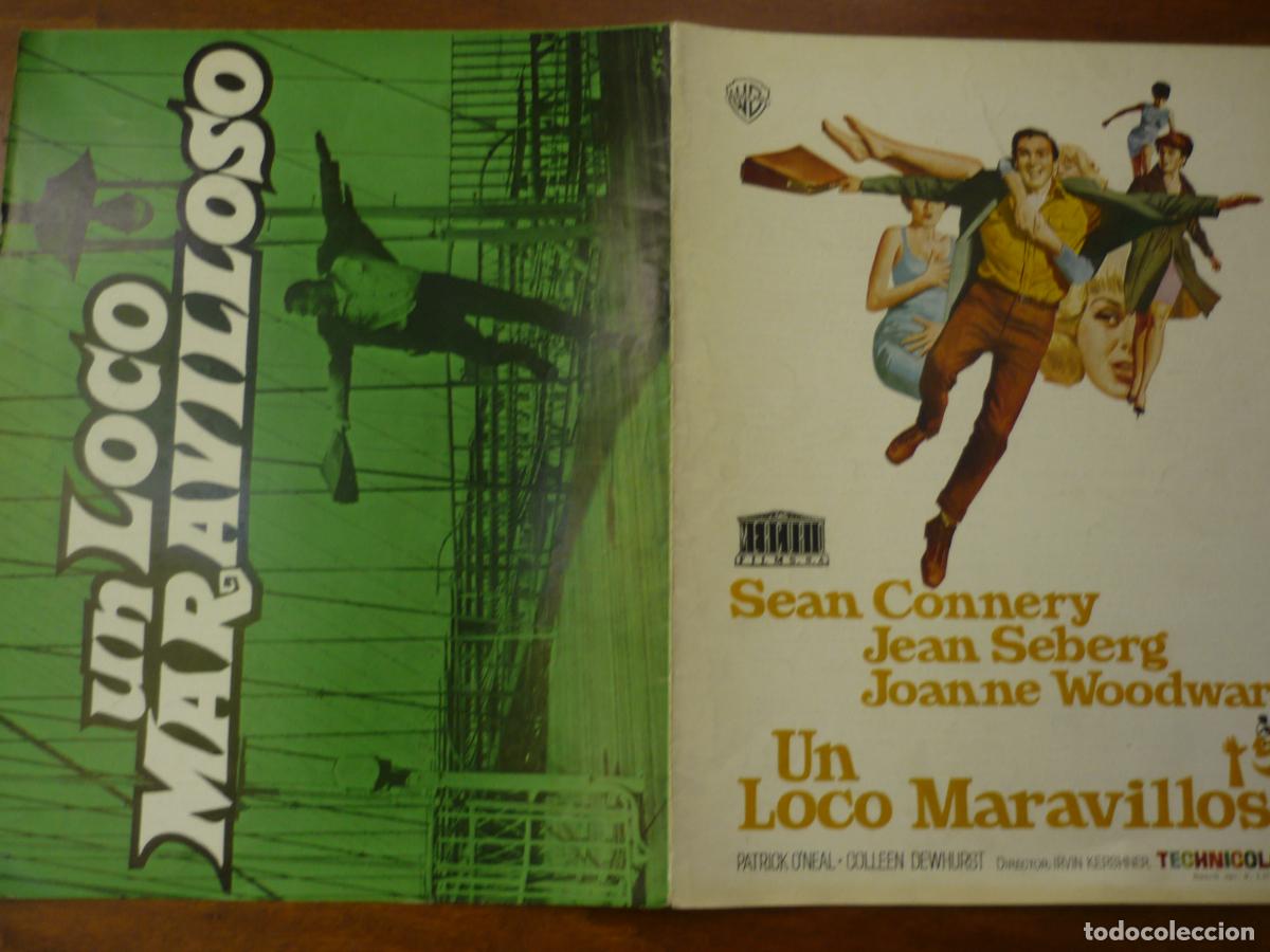 Cine: un loco maravilloso - guia publicitaria original - sean connery jean seberg joenne woodward mercurio