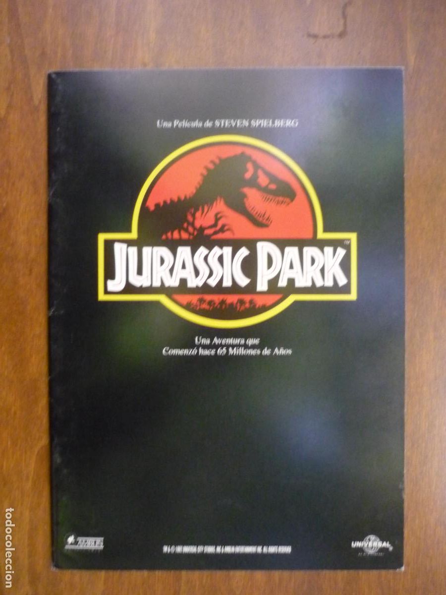 Cine: jurassic park parque jurasico - guia publicitaria original dossier - steven spielberg - dinosaurios
