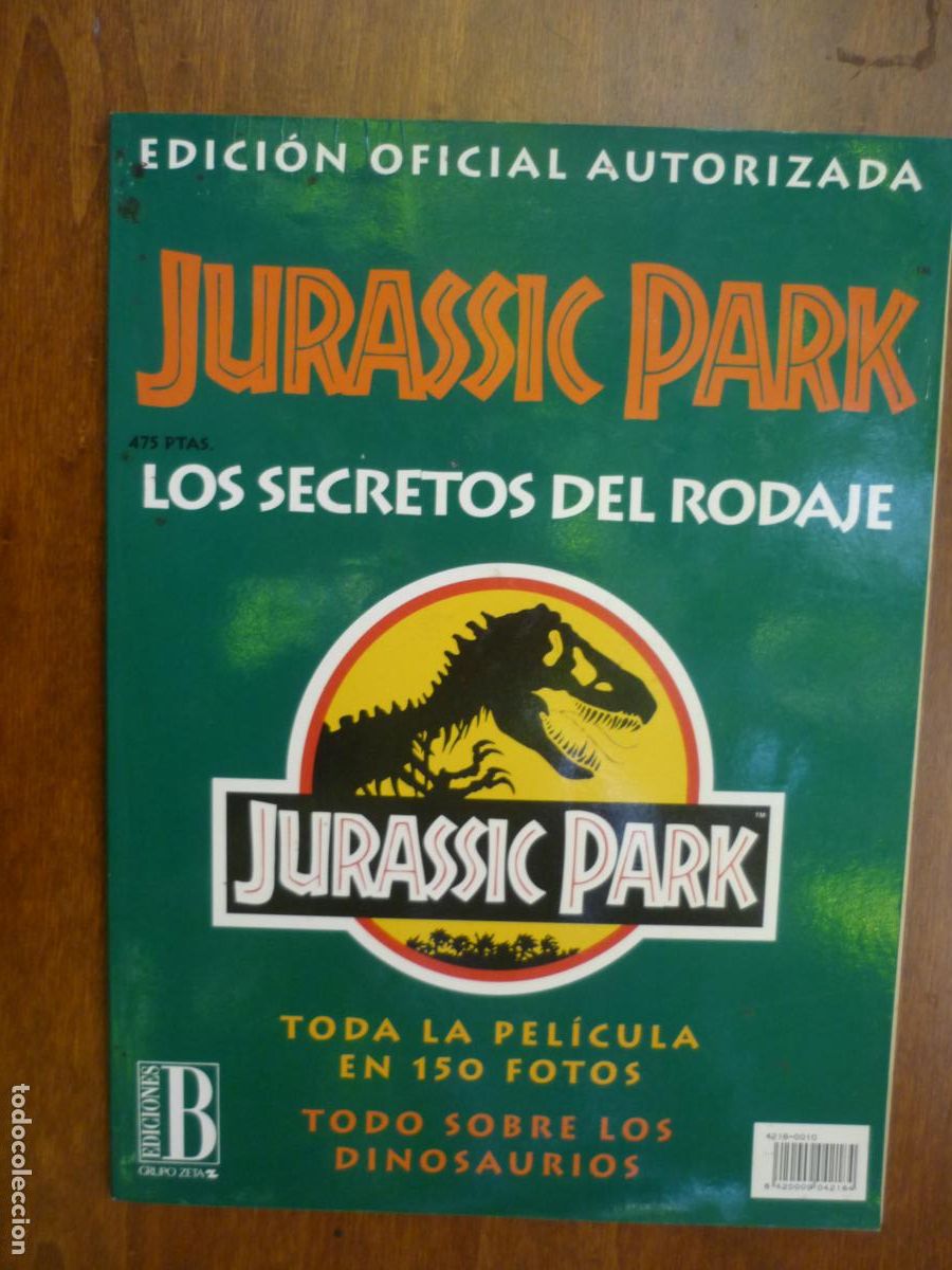Cine: jurassic park parque jurasico - libro los secretos rodaje - steven spielberg