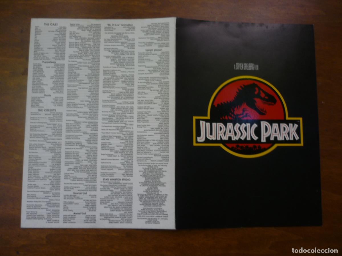 Cine: jurassic park parque jurasico - guia publicitaria original usa- steven spielberg - dinosaurios