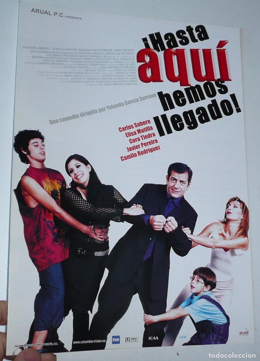 Cine: Hasta aqu&iacute; hemos llegado (Yolanda Garc&iacute;a Serrano, 2002) Carlos Sobera, Elisa Matilla, Sancho Gracia