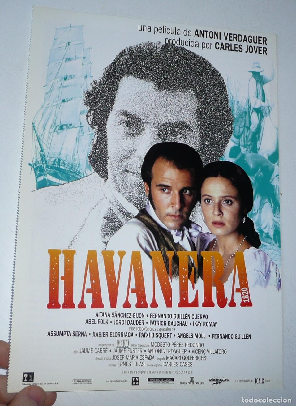 Cine: Havanera 1820 (Antoni Verdaguer, 1993) Gu&iacute;a de cine. Aitana S&aacute;nchez-Gij&oacute;n, Fernando Guill&eacute;n Cuervo