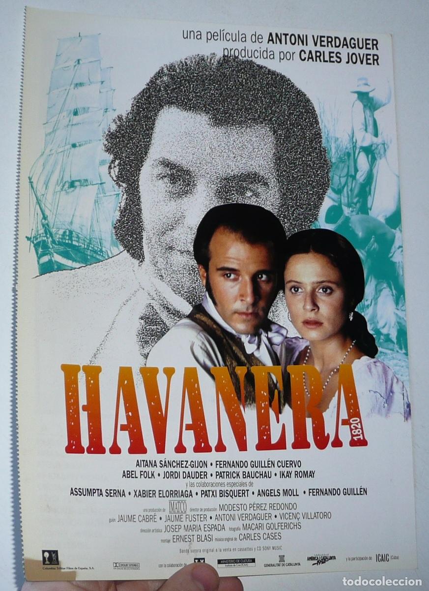 Cine: Havanera 1820 (Antoni Verdaguer, 1993) Gu&iacute;a de cine. Aitana S&aacute;nchez-Gij&oacute;n, Fernando Guill&eacute;n Cuervo