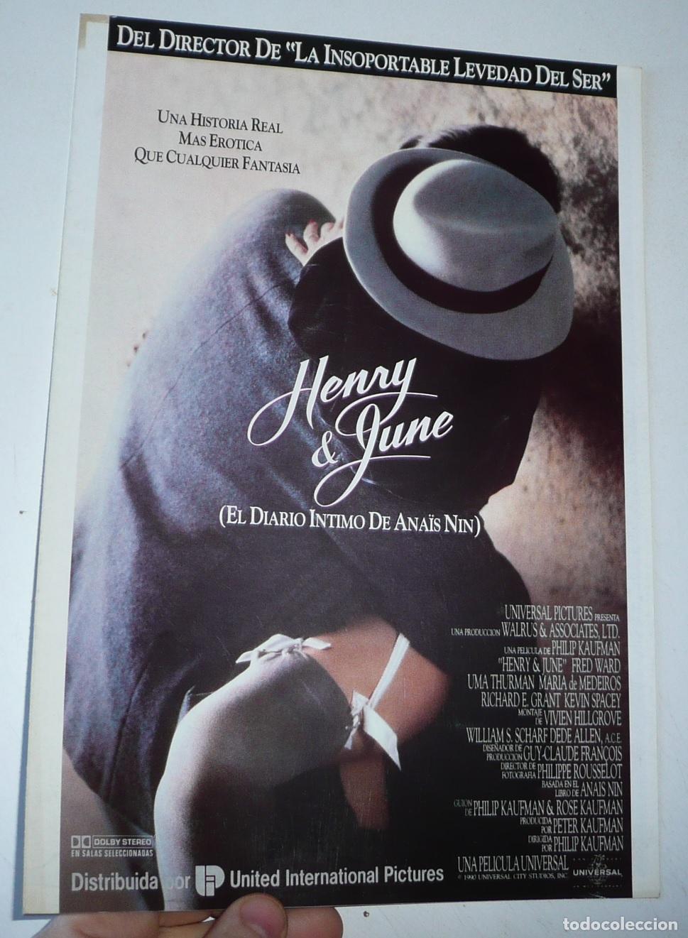 Cine: Henry y June (El diario &iacute;ntimo de Ana&iuml;s Nin) (Philip Kaufman, 1990) Fred Ward, Mar&iacute;a de Medeiros