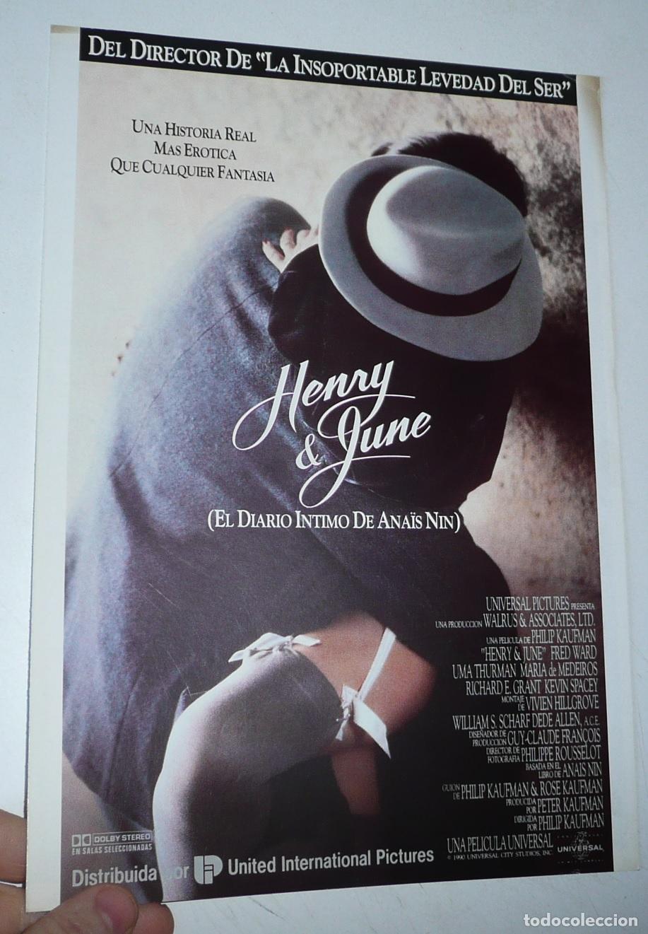 Cine: Henry y June (El diario &iacute;ntimo de Ana&iuml;s Nin) (Philip Kaufman, 1990) Fred Ward, Mar&iacute;a de Medeiros